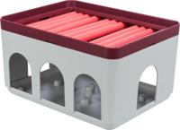 TRIXIE CAT ACTIVITY ROD BOX WIT / BORDEAUX 20X16X12 CM - thumbnail