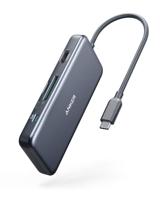 Anker 341 USB-C Hub (7-in-1) met 4K HDMI, 100W Power Delivery, USB-C en 2 USB-A 5 Gbps datapoorten, microSD- en SD-kaartlezer, voor MacBook Air, MacBook Pro, XP en meer - thumbnail