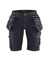 Blåkläder Dames Short Denim Stretch X1900 79921141 | Marineblauw/Zwart | Maat 48 - 7330509656761 - thumbnail