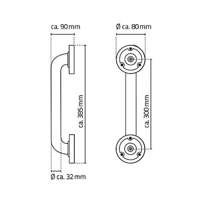 Wiesbaden Badgreep Ridder Sam 30 cm Mat Zwart Wiesbaden Badgreep Ridder Sam 30 cm Mat Zwart