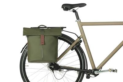 Basil Fietsshopper city mik studs 14-16 liter 11 x 29 x 36 cm - moss green