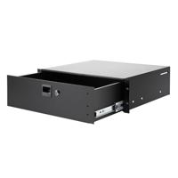Adam Hall 19 inch racklade 3 HE aluminium met slot - thumbnail