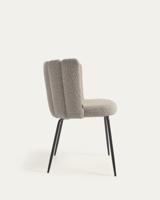 Kave Home Eetkamerstoel 'Aniela' Bouclé, kleur Grijs - thumbnail