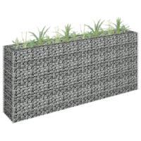 Gabion plantenbak verhoogd 180x30x90 cm gegalvaniseerd staal - thumbnail