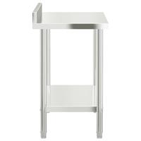 Keukenwerktafel met spatscherm 110x55x93 cm roestvrij staal - thumbnail