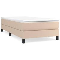 Boxspring met matras kunstleer cappuccinokleurig 80x200 cm - thumbnail