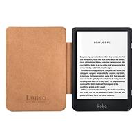 Lunso - Lederen sleepcover hoes - Kobo Nia (6 inch) - Cognac - thumbnail