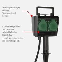 Brennenstuhl tuin stekkerdoos met grondpin 4x230v contactdoos voor tuin | 1154440 - 1154440 - thumbnail