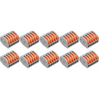 Lasklem Set 10 Stuks - 5 Polig met Klemmetjes - Grijs/Oranje - thumbnail