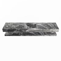 MONDIAZ ALAN-DLUX 200cm planchet Lava. Vrijhangende wastafel CLOUD midden 1 kraangat, kleur Lava. - thumbnail