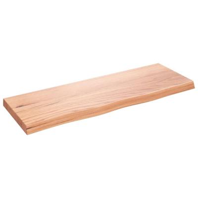 Wandschap 80x30x(2-4) cm behandeld massief eikenhout lichtbruin Wandschap 80x30x(2-4) cm behandeld massief eikenhout lichtbruin