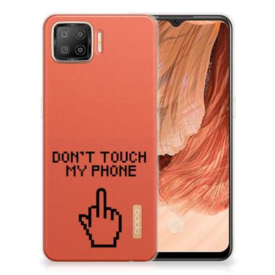 OPPO A73 4G Silicone-hoesje Finger Don't Touch My Phone OPPO A73 4G Silicone-hoesje Finger Don't Touch My Phone