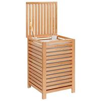 VidaXL Wasmand 45x45x65 cm massief walnotenhout - thumbnail
