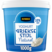 Jumbo Yoghurt Griekse Stijl Naturel 10% Vet 1KG - thumbnail