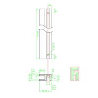 Aquasplash Pro Line Hoekprofiel voor Zijwand 8 mm Glas 200 cm Zwart Aquasplash - thumbnail