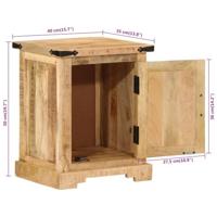 Nachtkastje 40x35x50 cm massief mangohout - thumbnail