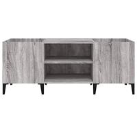 Platenkast 121x38x48 cm bewerkt hout grijs sonoma eikenkleurig - thumbnail