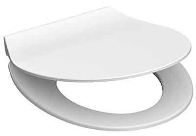 Toiletzitting Schutte Slim White Duroplast Ultra Dun Met Soft Close En Quick Release Gelakt Wit Schütte - thumbnail