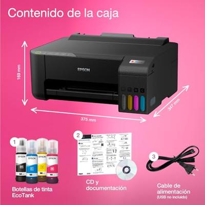 Epson EcoTank ET-1810 Printer Inkjet Kleur A4 Duplex, Inktbijvulsysteem, USB, WiFi Epson EcoTank ET-1810 Printer Inkjet Kleur A4 Duplex, Inktbijvulsysteem, USB, WiFi