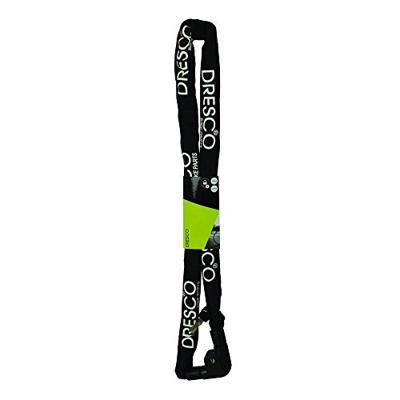 DRESCO kettingslot 150cm - rond 10mm - met 2 sleutels - zwart