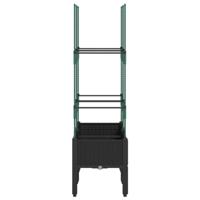 Plantenbak met latwerk 80x40x142,5 cm polypropeen zwart - thumbnail