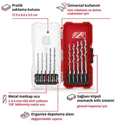 Einhell 108723 Metaal-spiraalboorset 10-delig 2 mm, 2.5 mm, 3 mm, 3.5 mm, 4 mm, 4.5 mm, 5 mm, 5.5 mm, 6 mm, 6.5 mm 1 set(s)