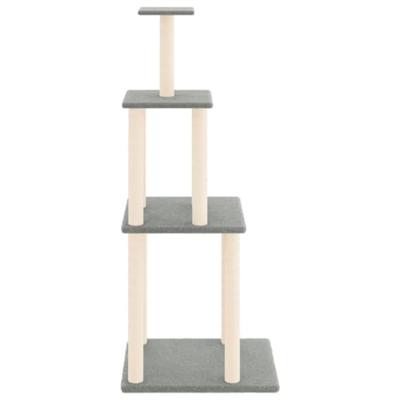 VidaXL Kattenmeubel met sisal krabpalen 149 cm lichtgrijs