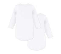 Set van 2 rompers met lange mouwen PETIT BATEAU wit - thumbnail