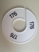 Maatring 11 cm wit/zwart 176 - thumbnail