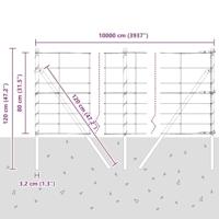 Weidehekwerk Zilver 100 x 0.8 m Gegalvaniseerd staal - thumbnail
