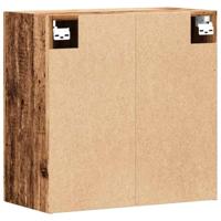 Wandkast 60x31x60 cm bewerkt hout oud houtkleurig - thumbnail