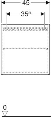 Geberit iCon bovenkast 45x46.7x15cm 1 deur zonder softclose Spaanplaat Wit Mat 502.319.01.3