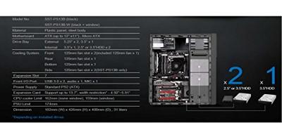 SilverStone SST-PS13B midi tower behuizing - thumbnail