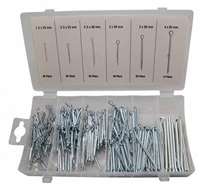 Splitpen assortiment, 300 stuks in opbergbox.