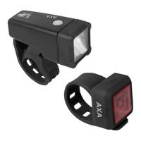 AXA verlichtingsset Niteline T1 led zwart - thumbnail