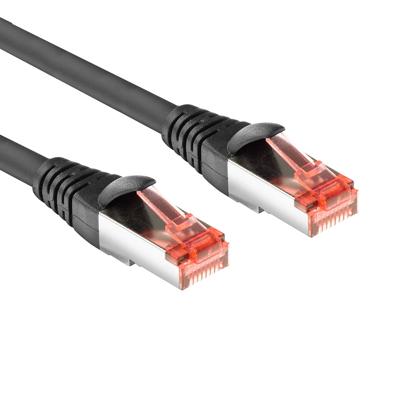 ACT FB5020 PVC U/FTP CAT6A High Flexibility Tangle-Free Patchkabel Snagless | RJ45 Connectoren | Zwart | 20 meter