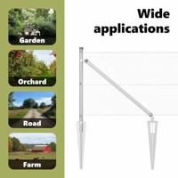 VidaXL Afrasteringspaal zilver 10 x 0,5 m (16 x 16 mm gaas) staal - thumbnail