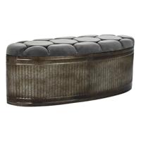 Kruk DKD Home Decor Grijs Metaal 117 x 42 x 47 cm - thumbnail