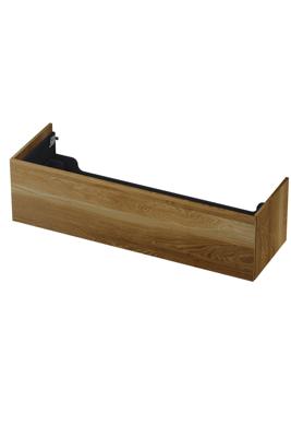 INK - Onderkast 1 Lade Push 2 Open Bestaande Uit - 1400x450x376 Mm - Massief Eiken Ash Grey