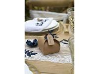 Geschenkdoosjes Kraft Met Tags (10st) - thumbnail