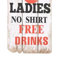 Wandkapstok met 6 haken MEN LADIES 120x40 cm - thumbnail