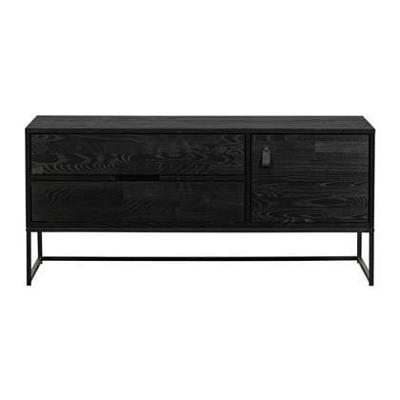 Grenen,WOOOD TV-meubel 'Silas' Grenen, 120cm, kleur Zwart