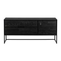 Grenen,WOOOD TV-meubel 'Silas' Grenen, 120cm, kleur Zwart - thumbnail