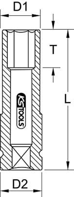 KS Tools 515.1073 515.1073 Kracht-dopsleutelinzet 17 mm