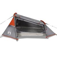 VidaXL Tunneltent 2-persoons waterdicht grijs en oranje - thumbnail