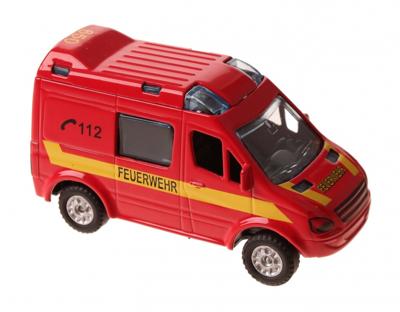 2 Play Duitse brandweerwagen diecast pull back 8 cm rood 2 Play Duitse brandweerwagen diecast pull back 8 cm rood