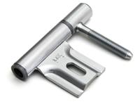 DX - Inboorpaumelle - Ø 14 mm staal satijn verchroomd voor montage kozijn - thumbnail