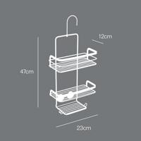 Metaltex origin line doucherek 3 etages 23x12x38 cm zwart - thumbnail