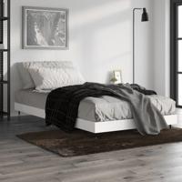 Bedframe bewerkt hout wit 90x200 cm - thumbnail