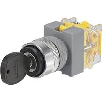 TRU COMPONENTS Y090-A-20Y/33 Sleutelschakelaar 250 V/AC 5 A 2x uit/(aan) 2 x 45 ° IP40 1 stuk(s) - thumbnail